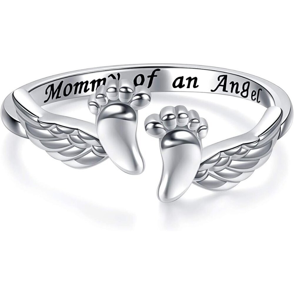 Miscarriage Ring and Necklace Loss of Pregnancy Rings 925 Sterling Silver Loss M